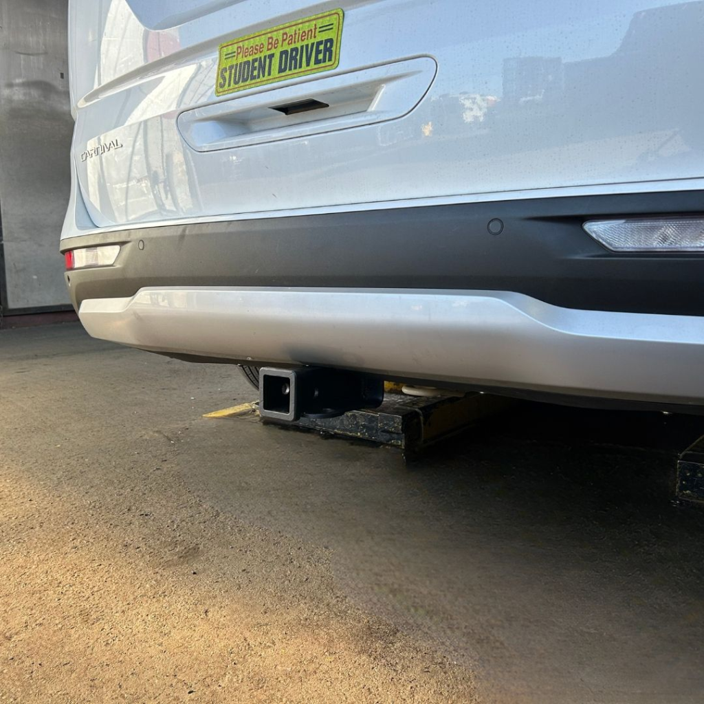 Kia carnival with trailer hitch installed