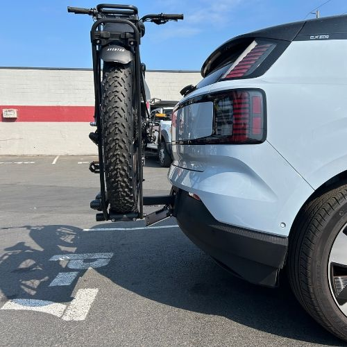 ebike rack installed on volvo ex30