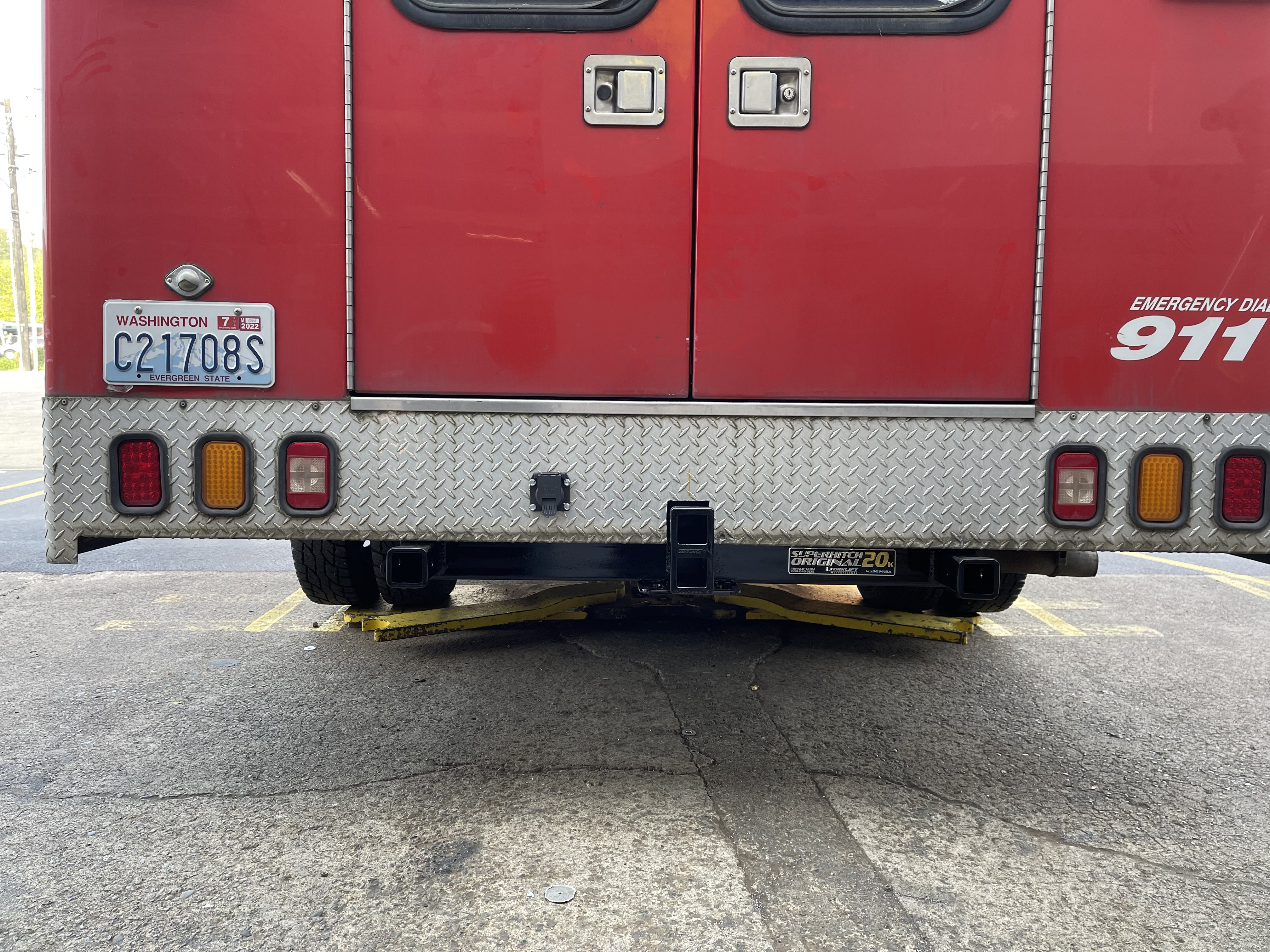 Custom camper hitch placeholder