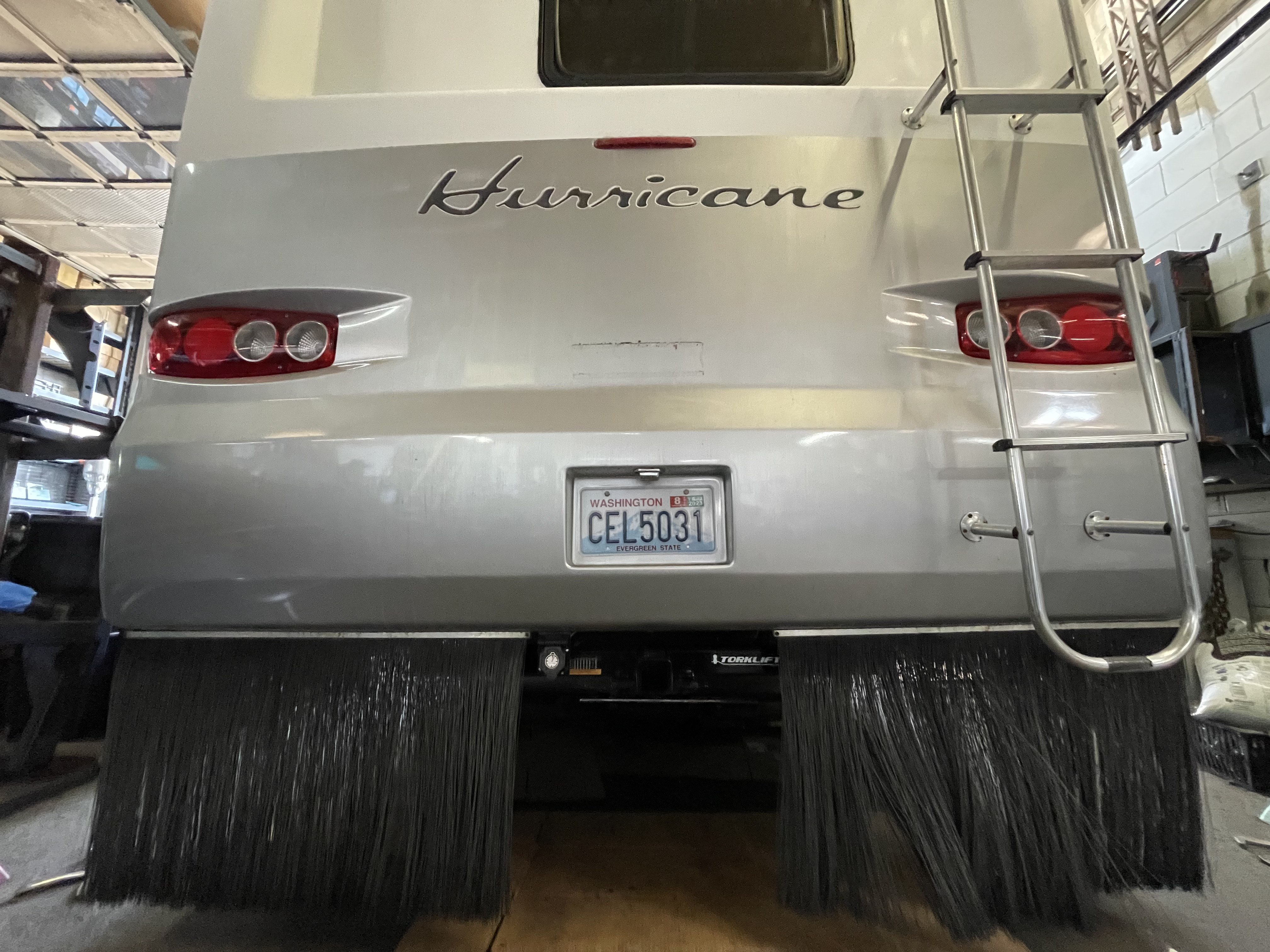 RV bike rack hitch setup