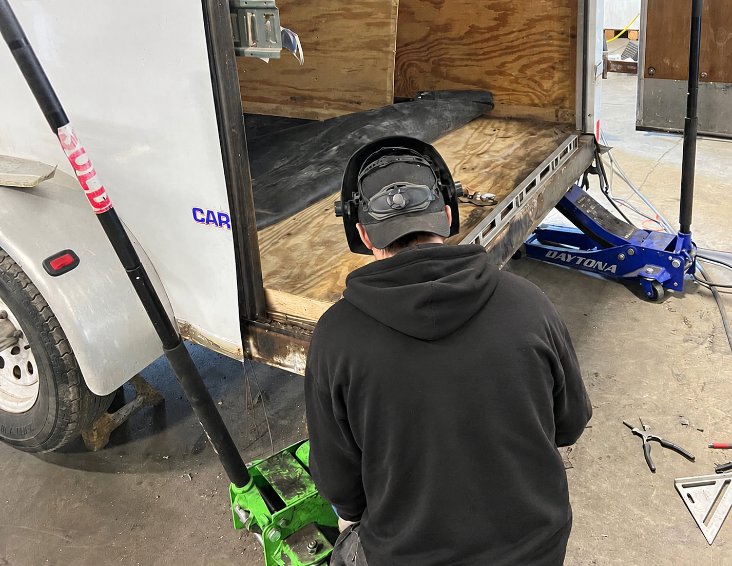Enclosed trailer structural repair placeholder