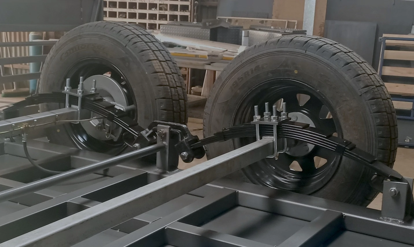 Flatbed trailer axle alignment repair placeholder