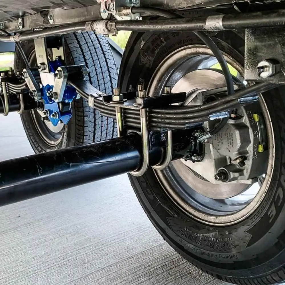 RV and fifth wheel trailer axle and leaf spring suspension repair