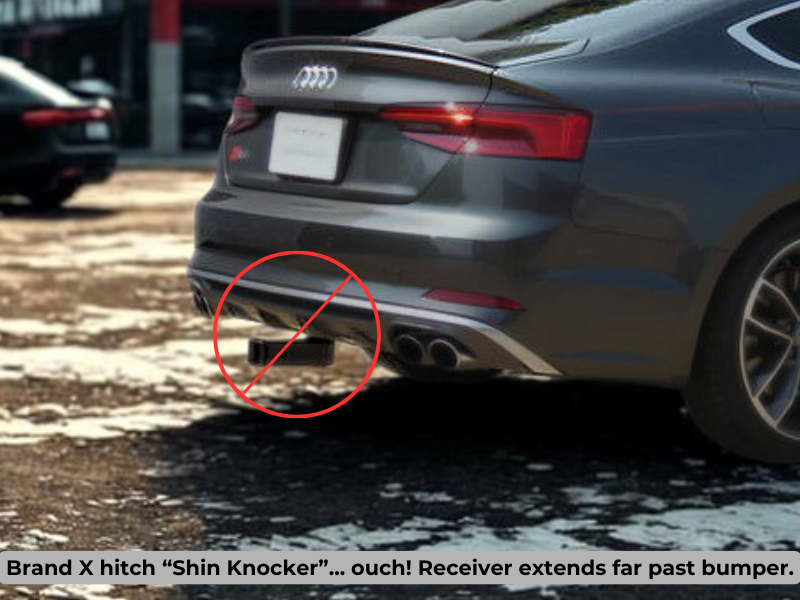 Example of a protruding hitch