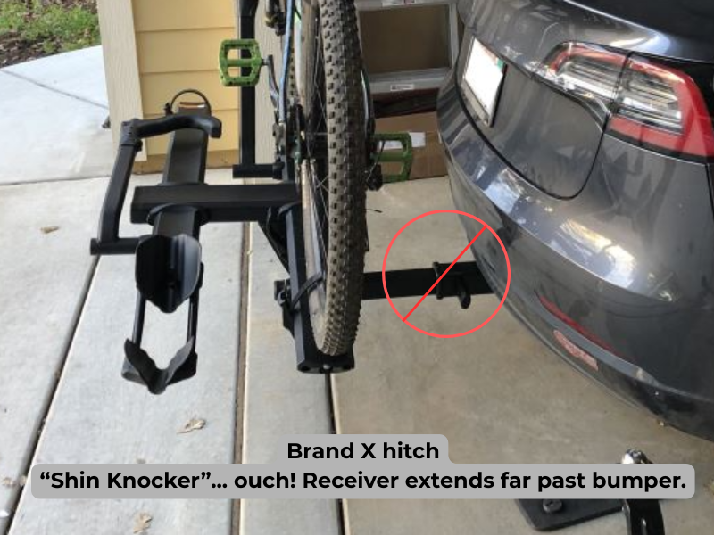 Example of a protruding hitch that can be a shin hazard