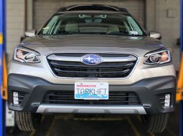 Torklift Central | The Law - Subaru Outback Front License Plate