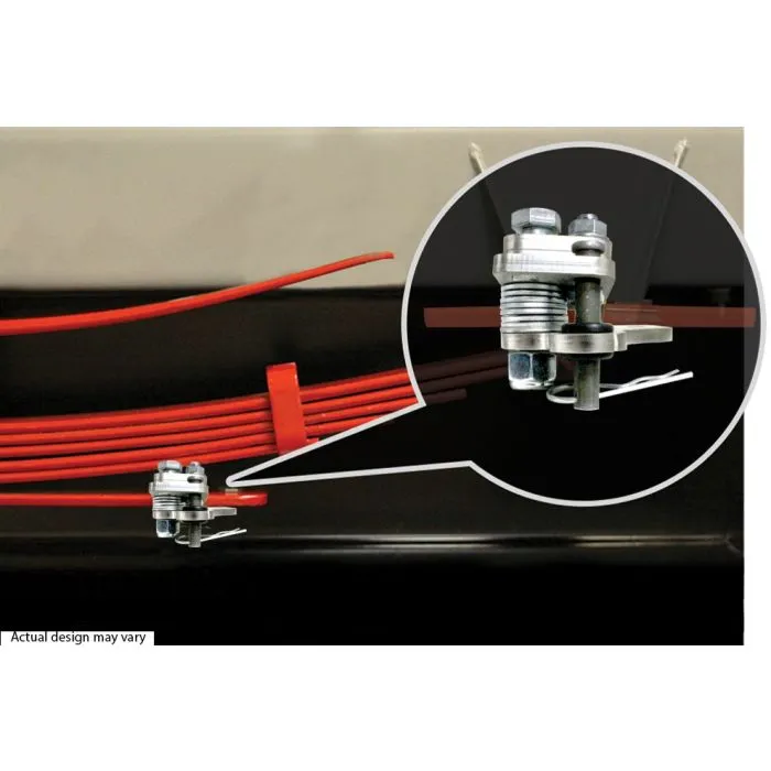 Lower StableLoad installed on factory leaf springs