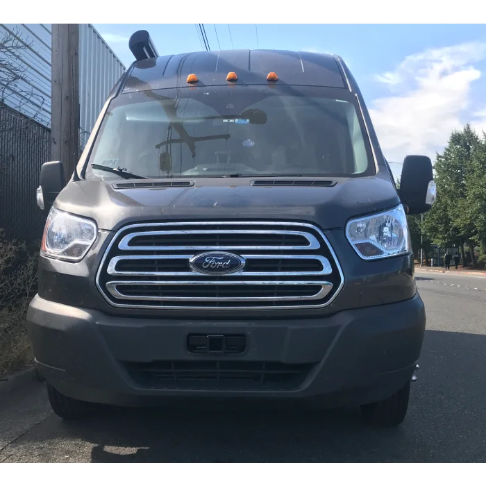 Stainless Steel Ford Transit Behind License Plate Front Hitch