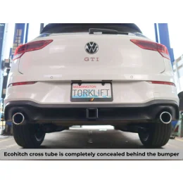 Volkswagen GTI and Golf R — 2022 - 2026 — Stainless Steel EcoHitch® Trailer Hitch-Stealth - Removable receiver - 2in" 
