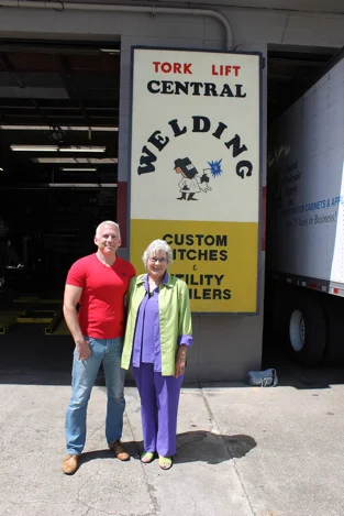 Owner Jack Kay and Mayor Suzette Cooke visit Torklift Central for the 40th Anniversary