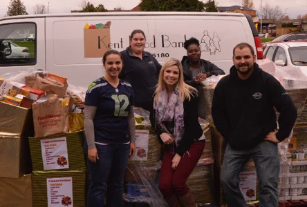 Dropping off food from the 6th Annual Kent Turkey Challenge Dropping off food from the 6th Annual Kent Turkey Challenge