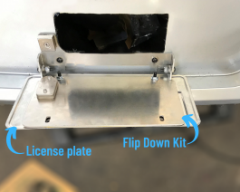 Torklift Central Universal license plate flip down kit